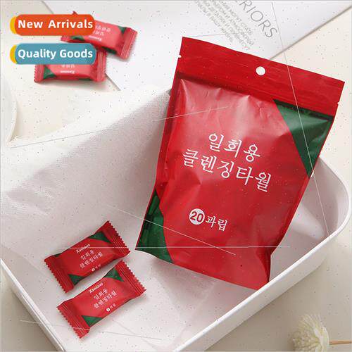 Compressed towel travel pack disposable cleansing face wash