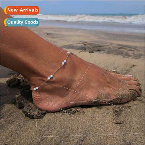 Europe mple Fashion Ladies Handmade Beaded Anklets Multi-col