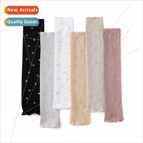 New ice silk solid color small feet hot diamond ice sleeve o