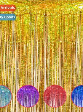 1*2m laser rain curtain scene decoration party supplies Chri