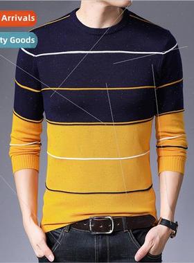 Men colorblocking sweater 2023 autumn winter new casual men