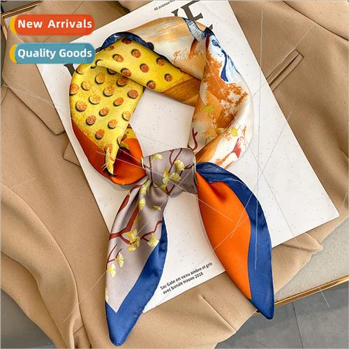 Korean  spring autumn printing career decorative neckerchief