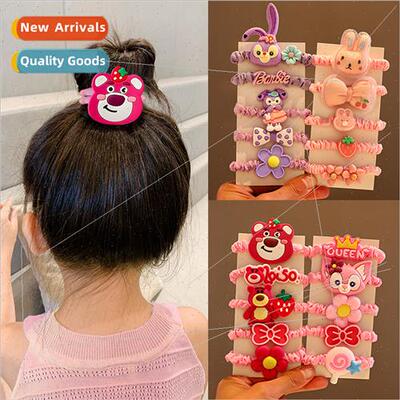 Children strawberry bear hair rope ltle girl tie hair elasti