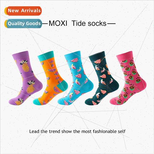 Socks fru jacquard mid-calf socks women fall winter Europe U