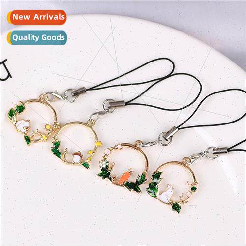 simple cartoon wreath rabb radish squirrel pine cone pendant