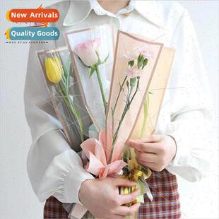 Gilt transparent opp waterprorose single bag carnation singl