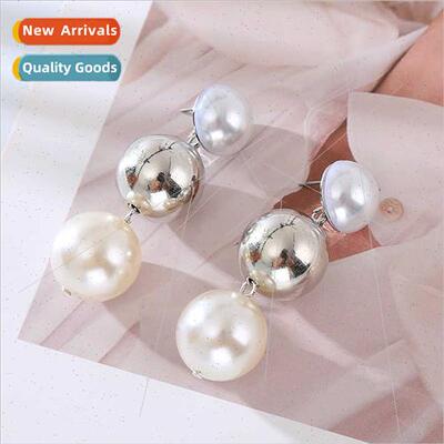 Europe summer new imation pearl earrings simple fashion earr
