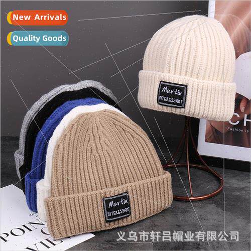 Woolen cap female fall winter new American nd letters cloth
