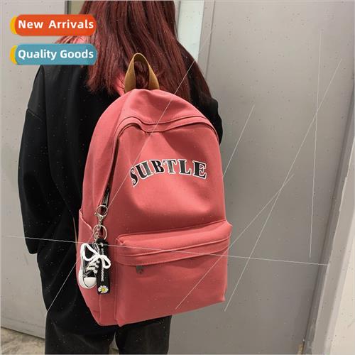 New shoulder bag capacy letters schoolbag middle school stud