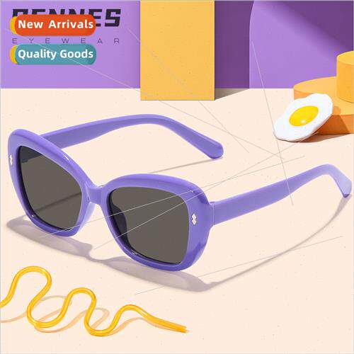 Children new candy-colored square sunglasses personalized fa