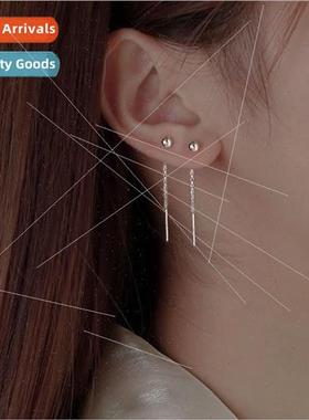 925 silver needle small beans earwire compact earrings 2021