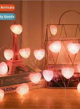 Ground stall girl heart valentine day love heart light strin