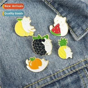 fru brooch cartoon New cat cute grape alloy creative