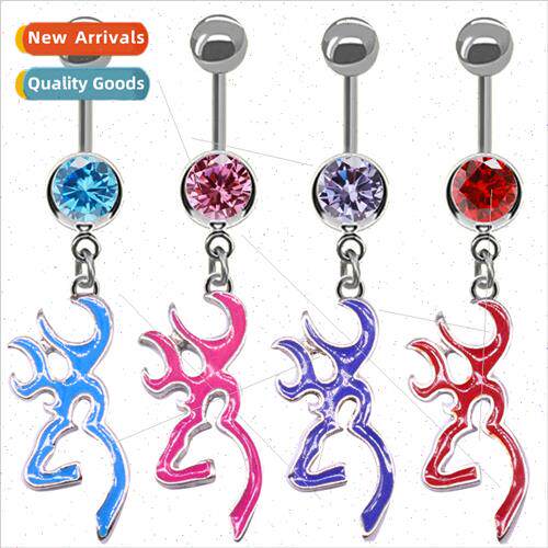 Europe Flag Bellybutton Ring Geometric Bellybutton Ring Nave