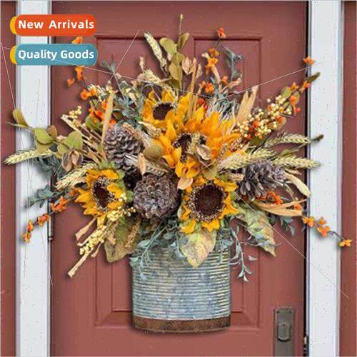 New wall wreaths flower baskets door decorations fall harves