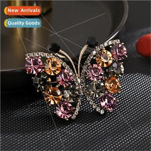 Colorful simulation butterfly brooch women activies conferen