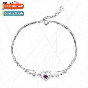 s925 silver jewelry flying angel wings bracelet women silver