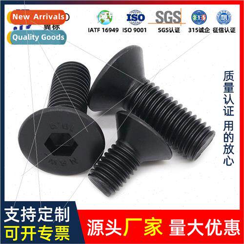 10.9 bolts Black socket head cap screws hardened flat head i