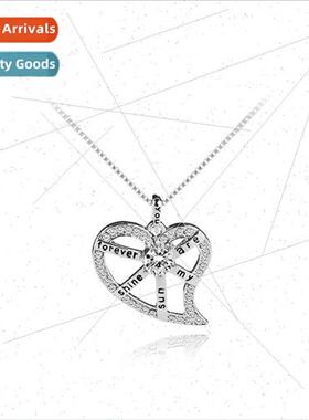 Engraved Necklaceever you are my sun shine Heart Necklace Di