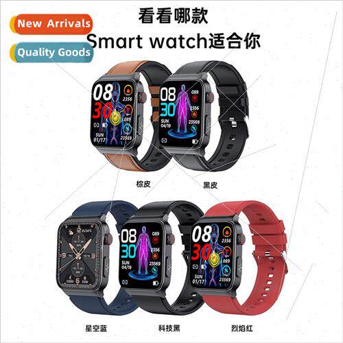 New E500 Smart Noninvasive Glucose Watch ECG+PPG Temperature