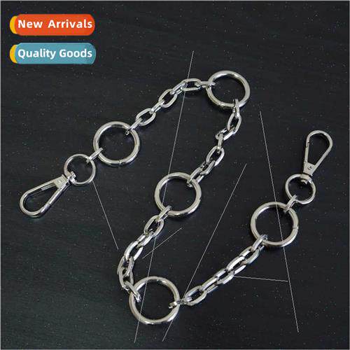 New round simple bag chain nd time retro punk hip-hop pants