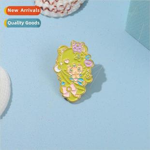exquise cute green Alloy shape jewelry doll lacquer cartoon