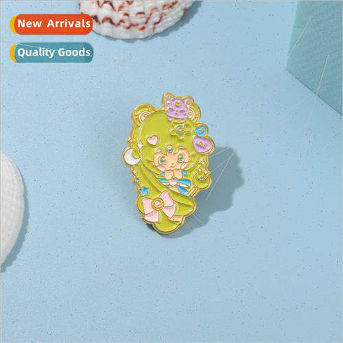Alloy cartoon jewelry exquise cute green doll shape lacquer