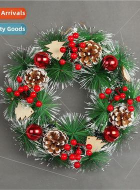 New Christmas decorations pine cone wreath handmade simulati