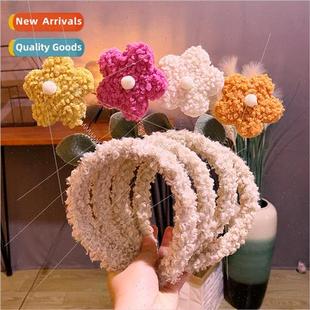 hair big girl cute female band ins flower heart simple Korea