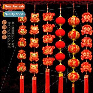hanging decorations curved Chinese red Year fish lantern New