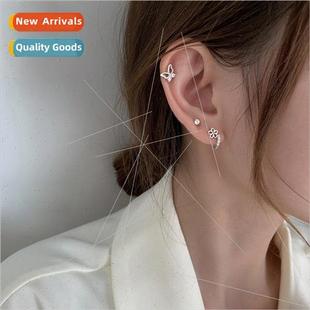 two wear diamond hanging butte creative tide Back earrings