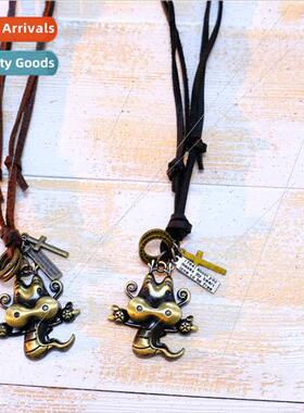 Mixed  jewelry fashion cartoon dragon necklace cowhide neckl