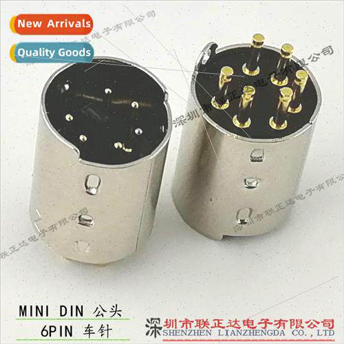 6pin lapin S terminal mini din6P ming plug XLR plug gold-pla