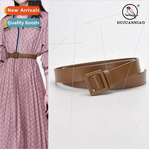 Women thin belt dresses sub waisted jeans belt black leather