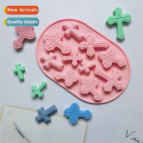 Gj 10 Vintage Cross Chocolate DIY Cake Ice Block Biscu Pastr
