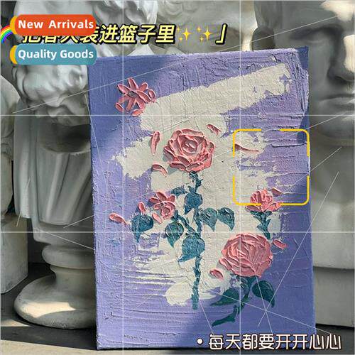 Handmade diy quartz sacrylic rose texture painting material