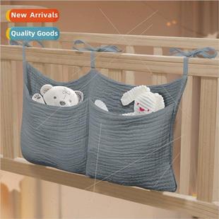 Europe double cotton baby bedside organizer double pocket st