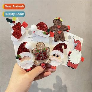Christmas hair accessories cute cartoon hair clips girl hear