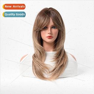 gradient eight bangs wigs wig brown mechanism Europe