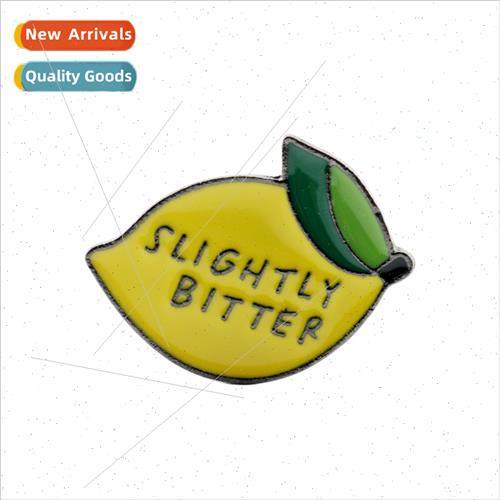 Creative New SLIGHTLY BITTER Lemon Peach Oil Drop Alloy Badg