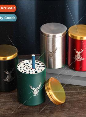 Stainless steel storage canister wh lid cigarette canister t