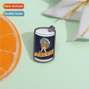 alloy brooch shaker jar met salt shape cute Creative cartoon