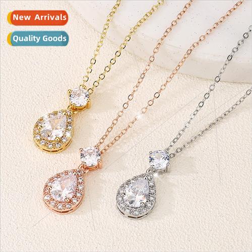 Water Drop Zirconia Necklace Women 2023 New che Premium Neck
