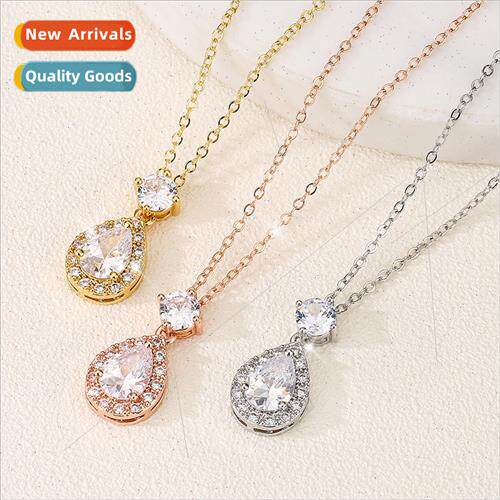 Water Drop Zirconia Necklace Women 2023 New che Premium Neck
