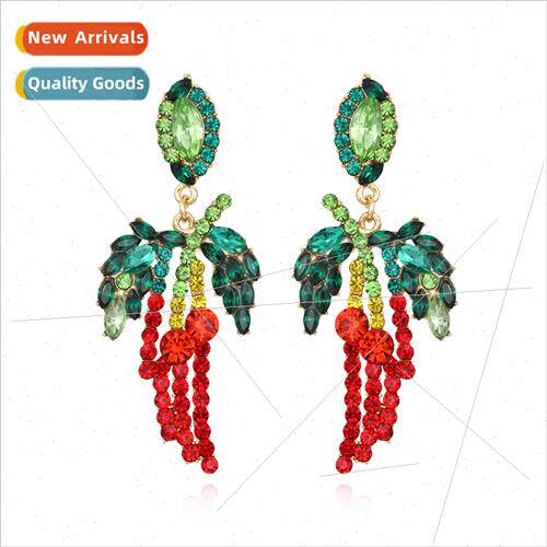 New simple creative plant small pepper earrings retro fashio