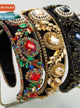 Hair bands Europe new retro heavy baroque full diamonds spon