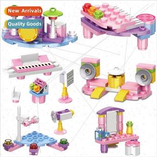 blocks building girls mini puzzle Small assembled particles