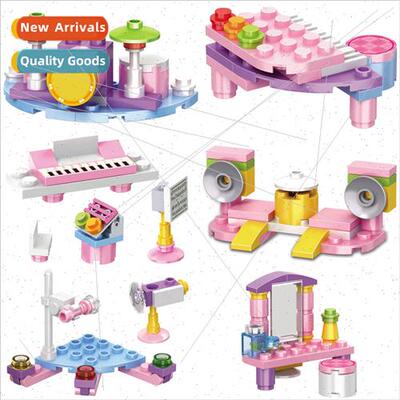 Small particles building blocks girls mini assembled puzzle