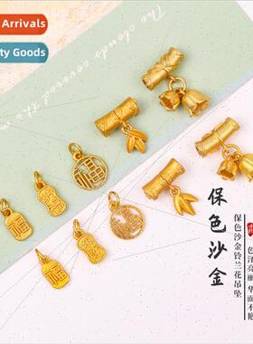 Keep color antique sgold bell orchid pendant handmade diy br