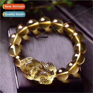 Crine carved Brave Hand Hemp Bracelet Natural